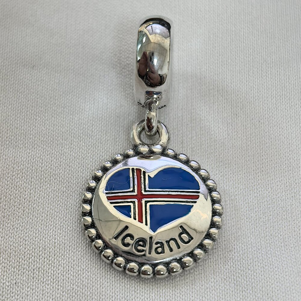 Pandora ICELAND Exclusive Charm Pendant, S925 Silver Jewelry